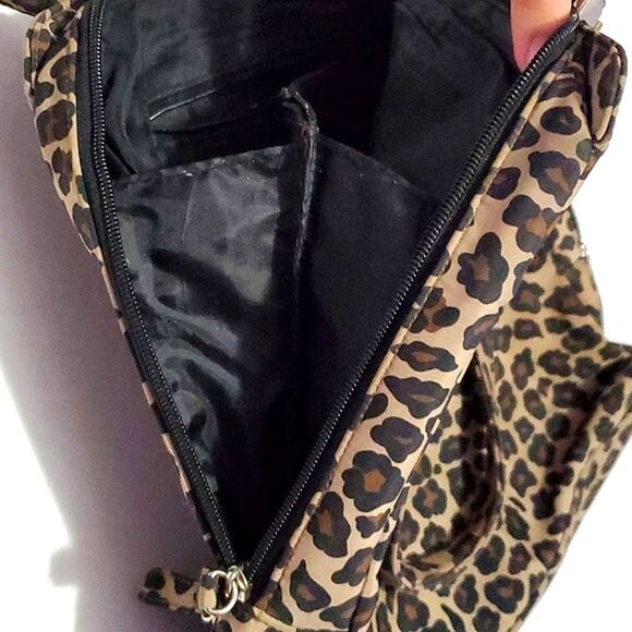 Worthington Leopard Print Multi-pocket Utility Large Shoulder Bag - Picture 7 of 10